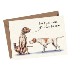 Bewilderbeest Greeting Card Its Rude To Point